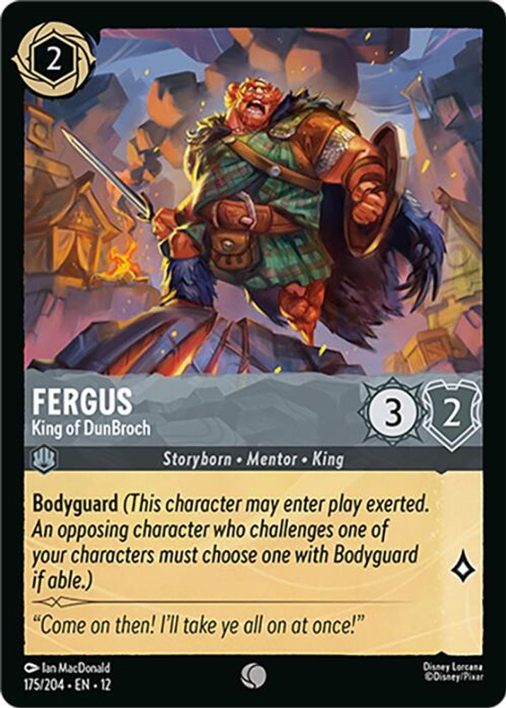 Fergus - King of DunBroch 175/204 Common Wilds Unknown Lorcana Near Mint