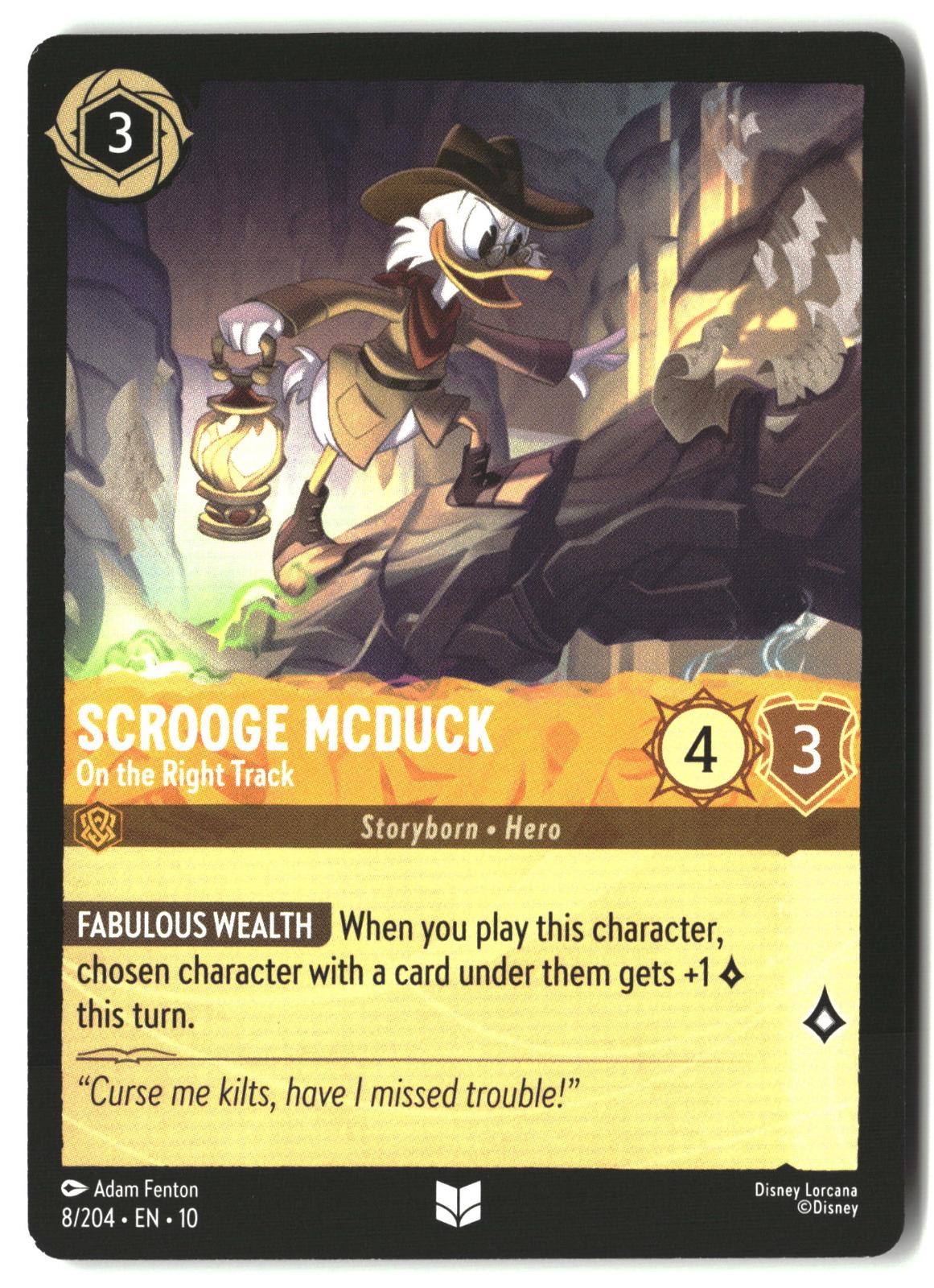 Scrooge McDuck - On the Right Track 8/204 Whispers in the Well Lorcana LP