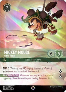 Mickey Mouse - Artful Rogue (Enchanted) 210/204 The First Chapter Lorcana Holo