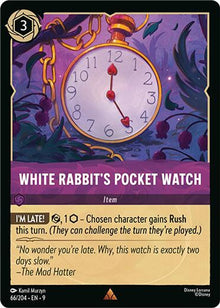 White Rabbit's Pocket Watch 66/204 Rare Fabled Lorcana Near Mint