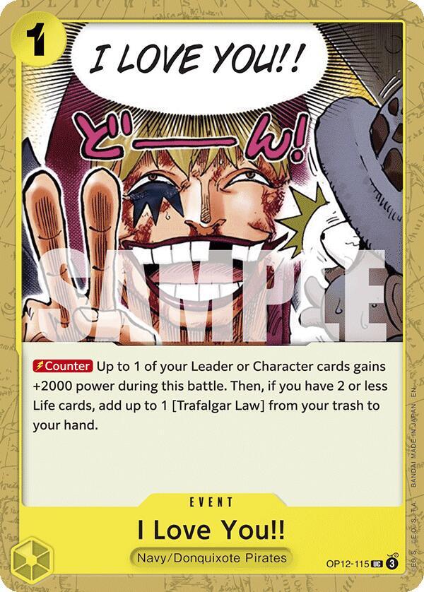 I Love You!! OP12-115 Uncommon Legacy of the Master One Piece Near Mint