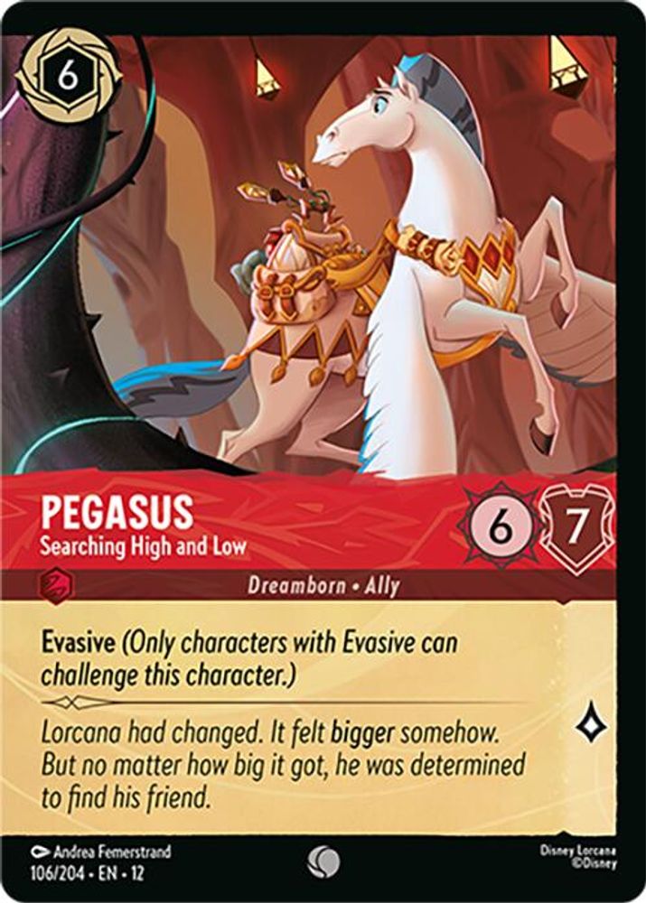 Pegasus - Searching High and Low (Foil) 106/204 Wilds Unknown Lorcana Cold Foil