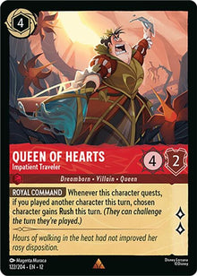 Queen of Hearts - Impatient Traveler 122/204 Rare Wilds Unknown Lorcana NM