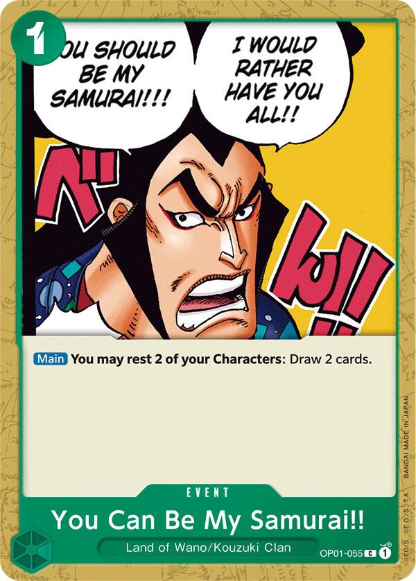 You Can Be My Samurai!! OP01-055 Common Romance Dawn One Piece Near Mint
