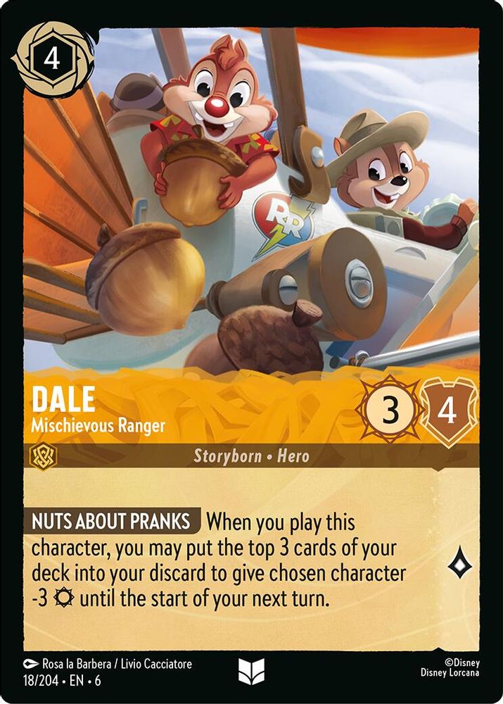 Dale - Mischievous Ranger 18/204 Uncommon Azurite Sea Lorcana Near Mint