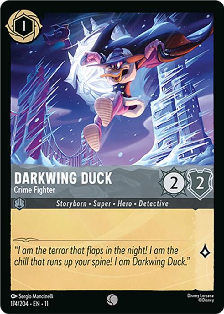 Darkwing Duck - Crime Fighter 174/204 Common Winterspell Lorcana Near Mint