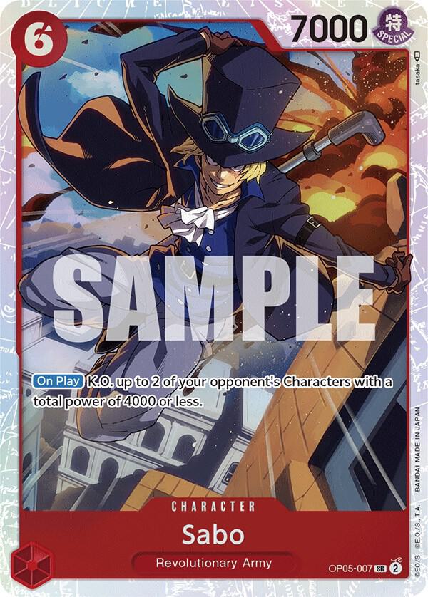 Sabo (007) OP05-007 Super Rare Awakening of the New Era One Piece Foil Near Mint