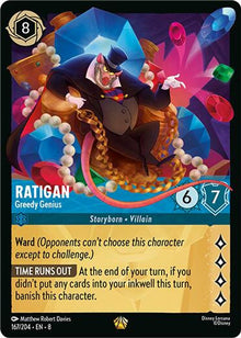 Ratigan - Greedy Genius 167/204 Legendary Reign of Jafar Lorcana Near Mint