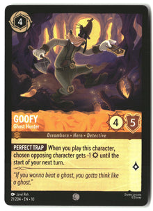 Goofy - Ghost Hunter 21/204 Common Whispers in the Well Lorcana Lightly Played