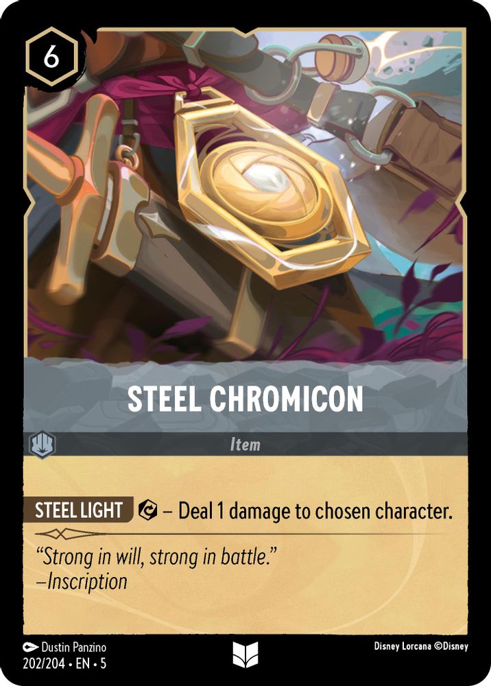 Steel Chromicon 202/204 Uncommon Shimmering Skies Lorcana Near Mint
