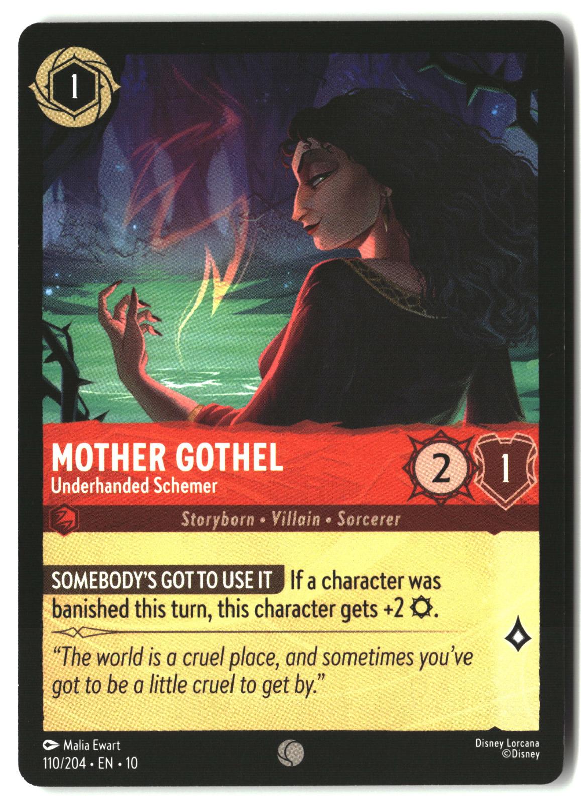 Mother Gothel - Underhanded Schemer 110/204 Whispers in the Well Lorcana LP