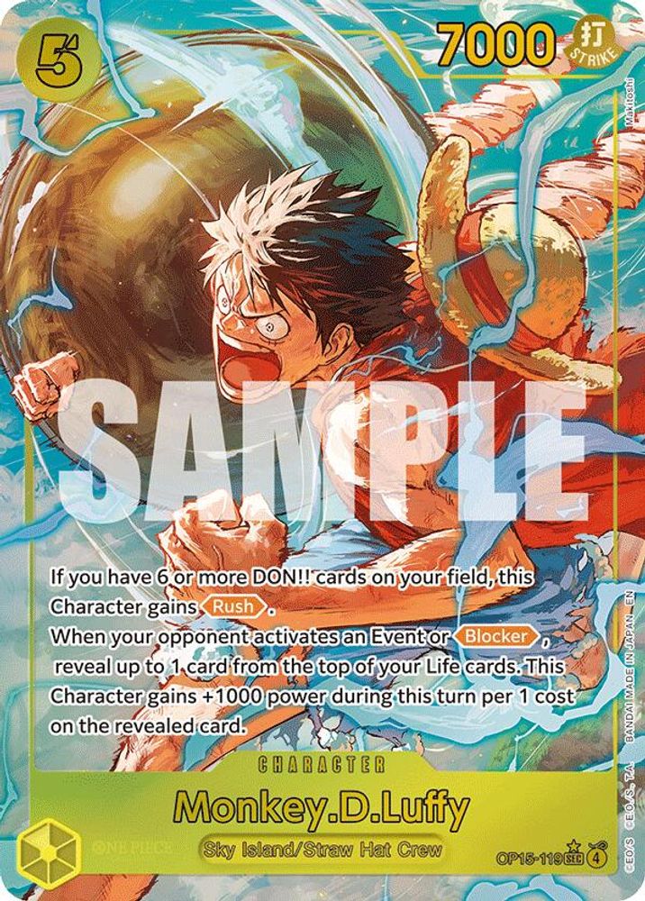 Monkey.D.Luffy (Alternate Art) OP15-119 Adventure on Kami's Island One Piece Foil NM