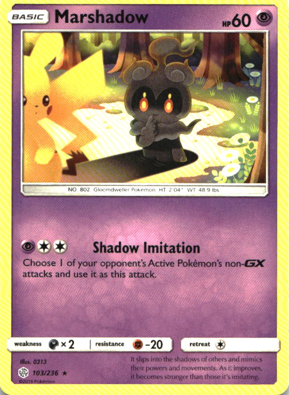Marshadow 103/236 Rare Cosmic Eclipse Pokemon Near Mint