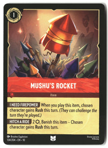 Mushu's Rocket 134/204 Uncommon Whispers in the Well Lorcana Lightly Played