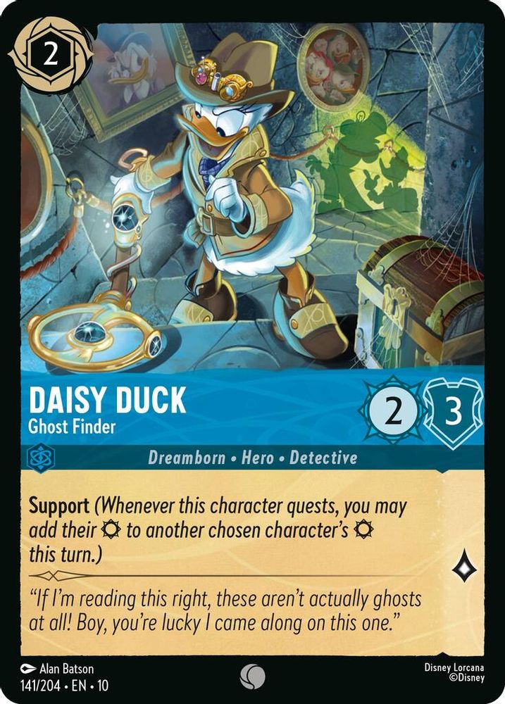 Daisy Duck - Ghost Finder 141/204 Common Whispers in the Well Lorcana Near Mint