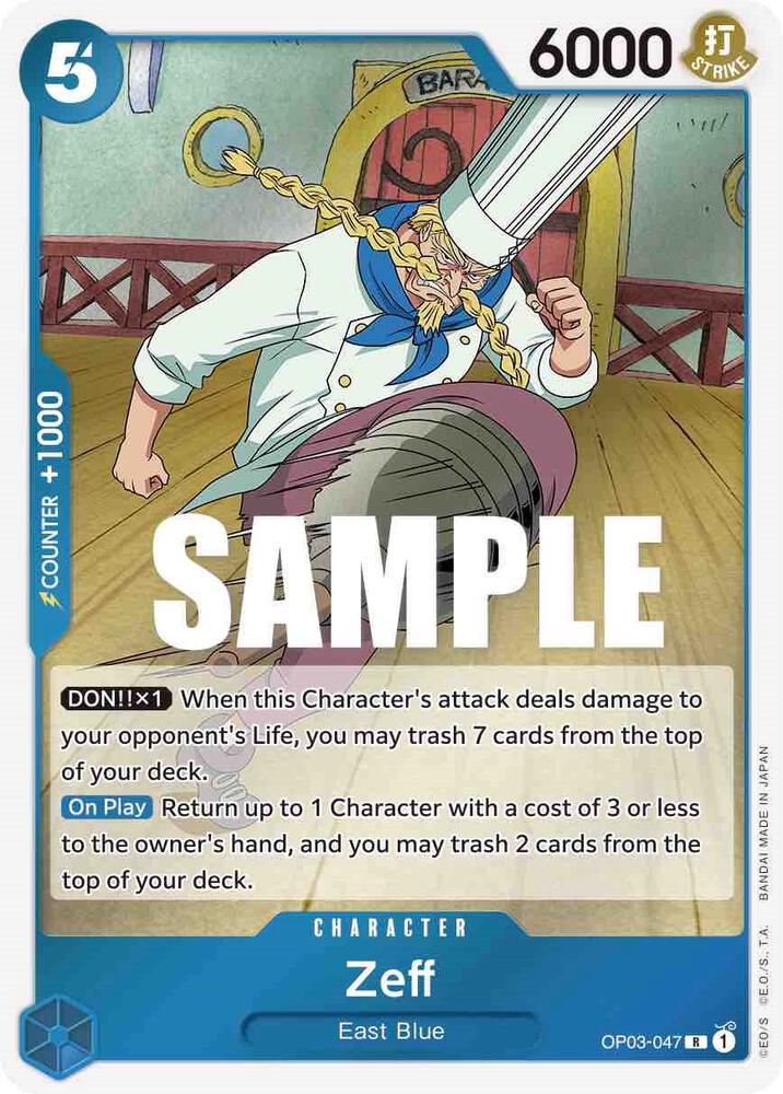 Zeff OP03-047 Rare Pillars of Strength One Piece Foil Near Mint