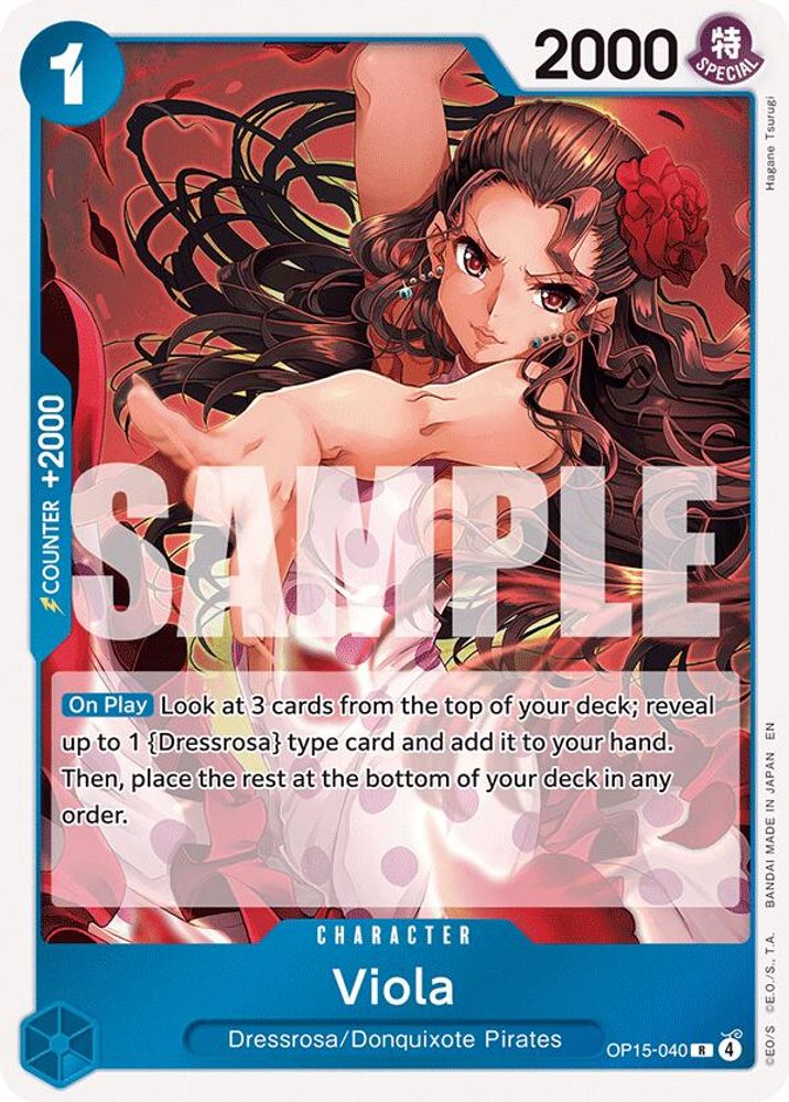 Viola OP15-040 Rare Adventure on Kami's Island One Piece Foil Near Mint