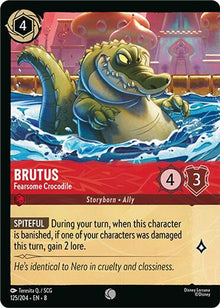Brutus - Fearsome Crocodile (Foil) 125/204 Reign of Jafar Lorcana Cold Foil NM