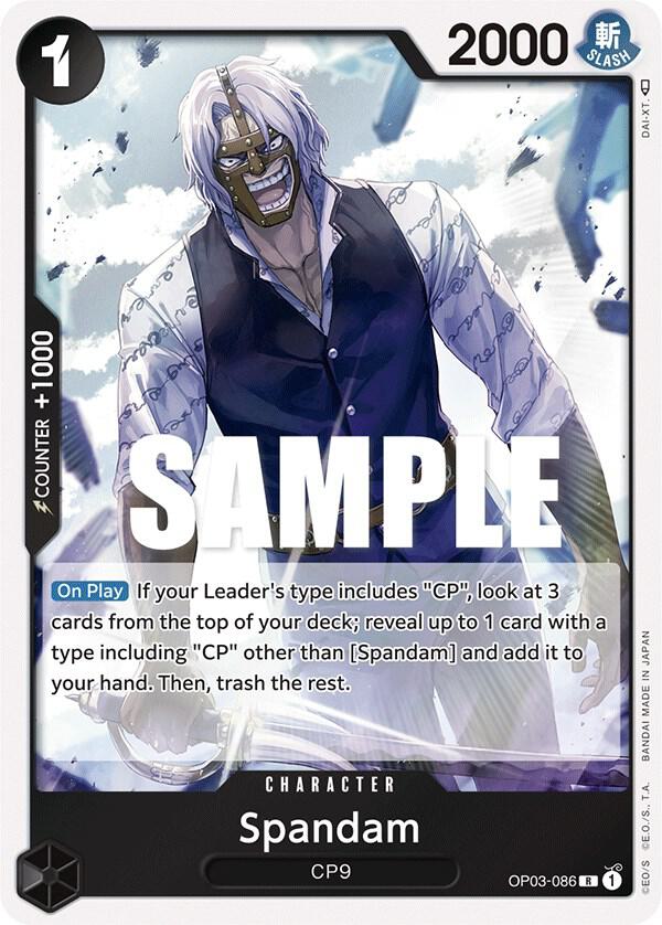 Spandam OP03-086 Rare Pillars of Strength One Piece Foil Near Mint