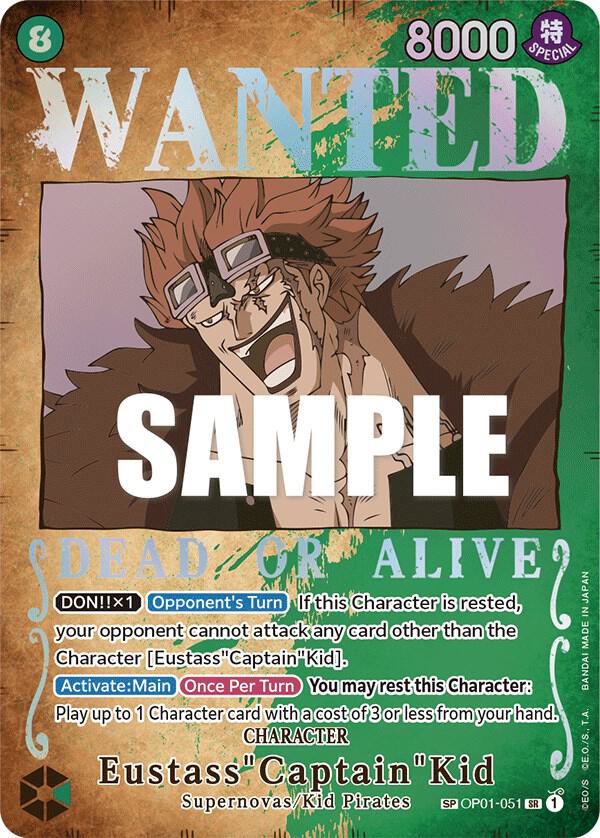 Eustass"Captain"Kid (Wanted Poster) OP01-051 Pillars of Strength One Piece Foil NM