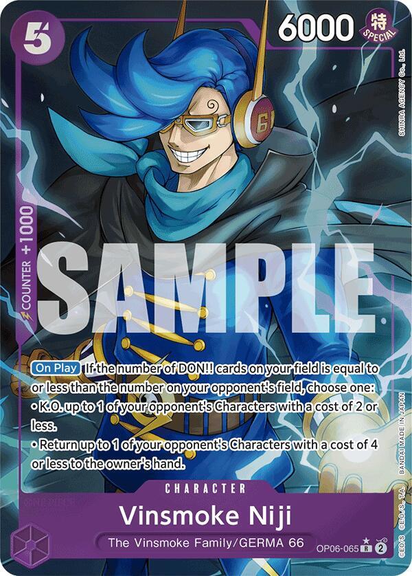 Vinsmoke Niji (Alternate Art) OP06-065 Premium Booster -The Best- One Piece Foil NM