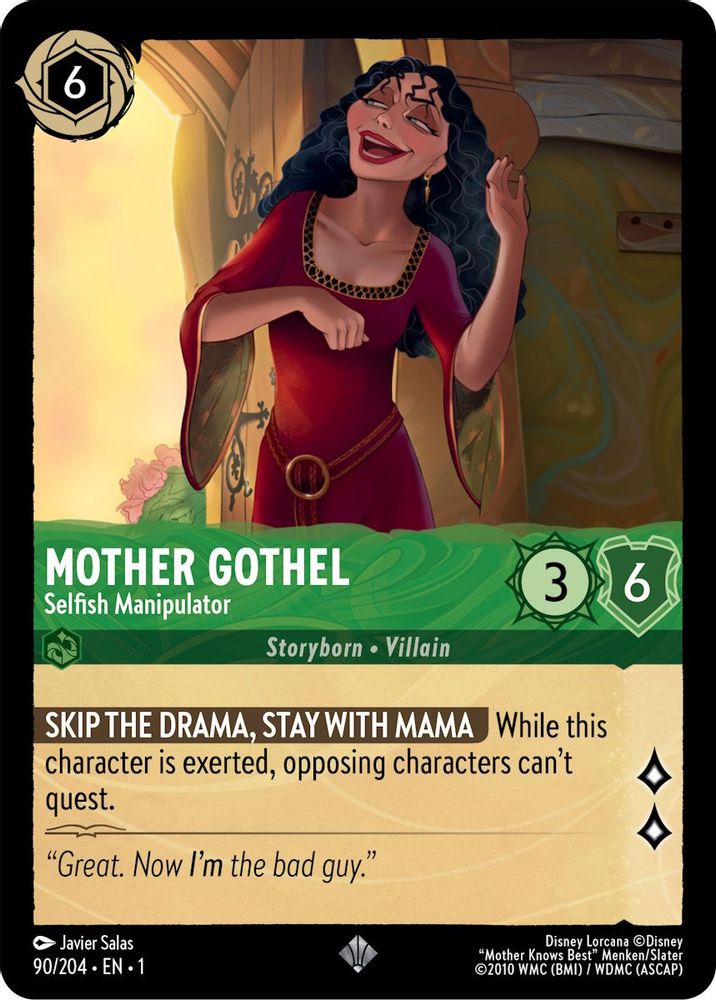 Mother Gothel - Selfish Manipulator 90/204 The First Chapter Lorcana NM