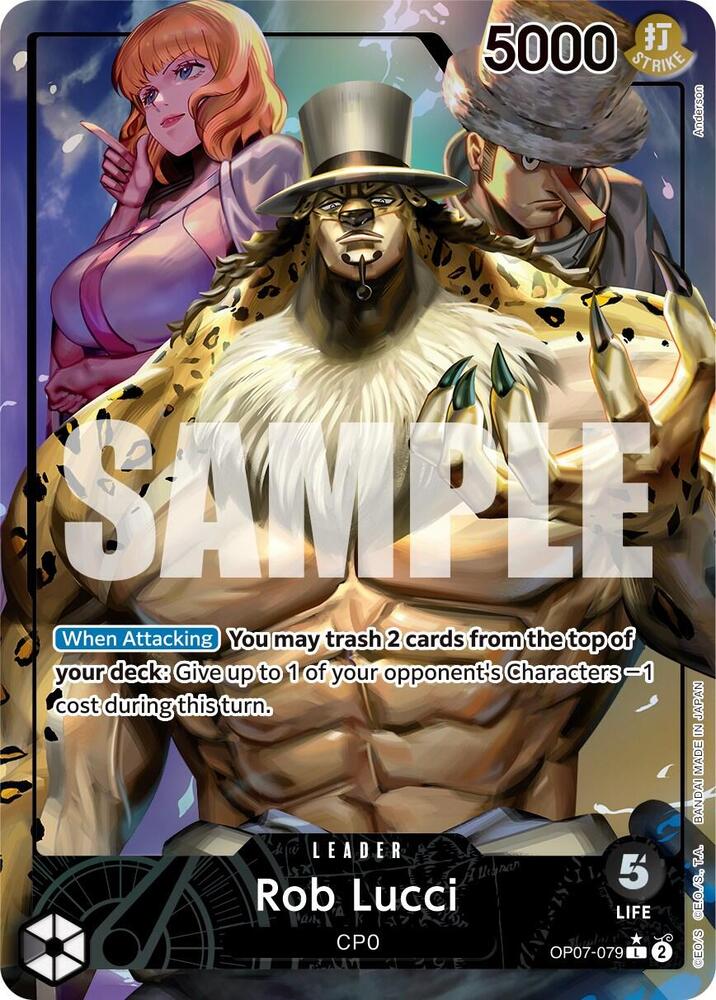 Rob Lucci (079) (Parallel) OP07-079 500 Years in the Future One Piece Foil NM
