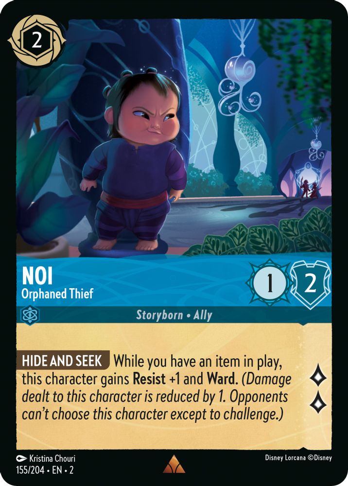 Noi - Orphaned Thief 155/204 Rare Rise of the Floodborn Lorcana Near Mint