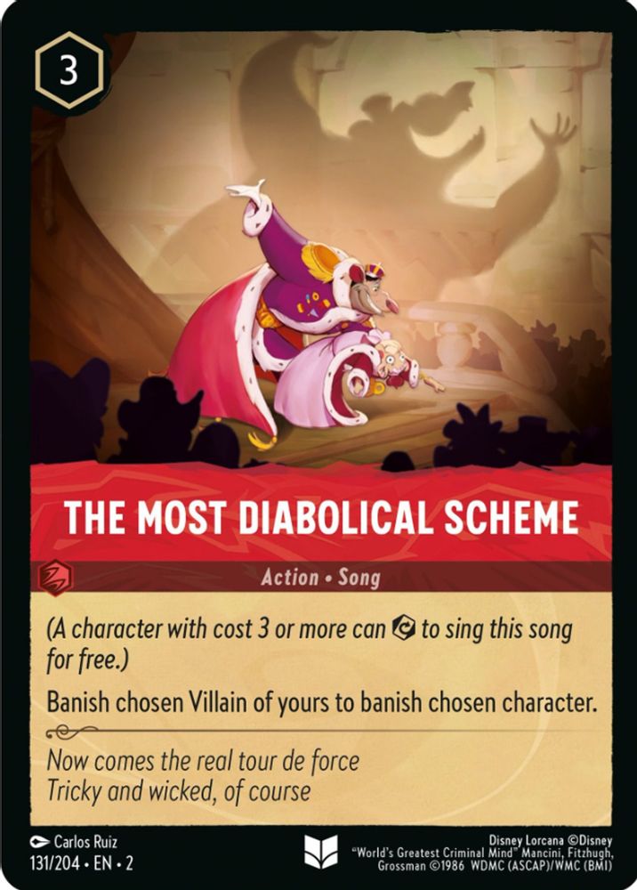 The Most Diabolical Scheme 131/204 Uncommon Rise of the Floodborn Lorcana NM