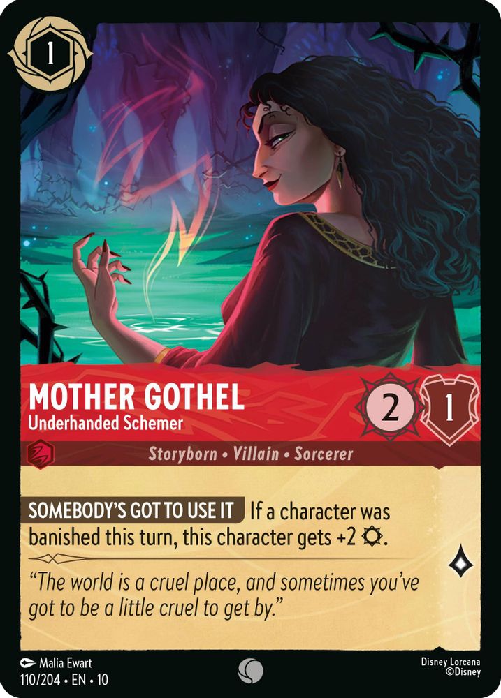 Mother Gothel - Underhanded Schemer 110/204 Whispers in the Well Lorcana NM