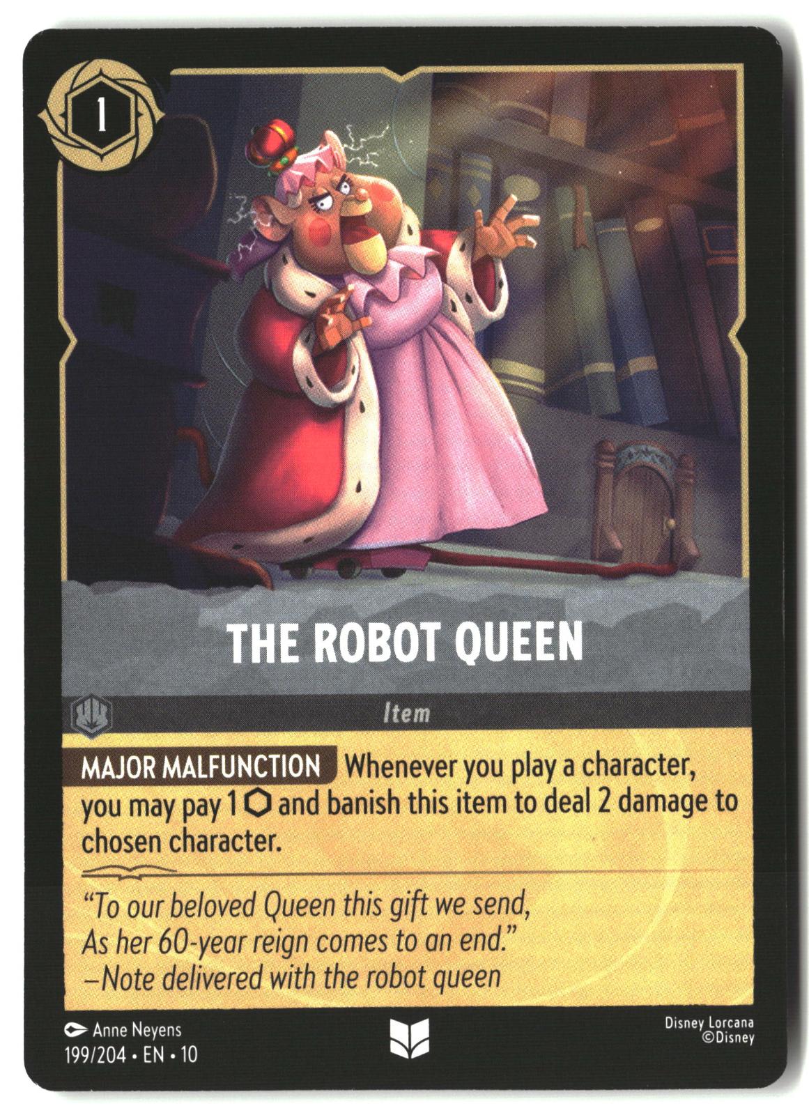 The Robot Queen 199/204 Uncommon Whispers in the Well Lorcana Lightly Played