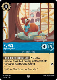 Rufus - Orphanage Cat 153/204 Common Into the Inklands Lorcana Near Mint