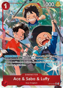 Ace & Sabo & Luffy (Alternate Art) OP13-007 Carrying On His Will One Piece Foil NM