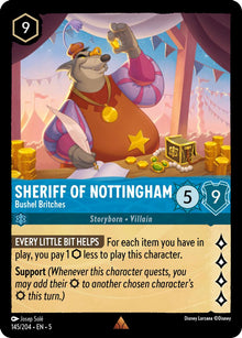 Sheriff of Nottingham - Bushel Britches 145/204 Rare Shimmering Skies Lorcana NM
