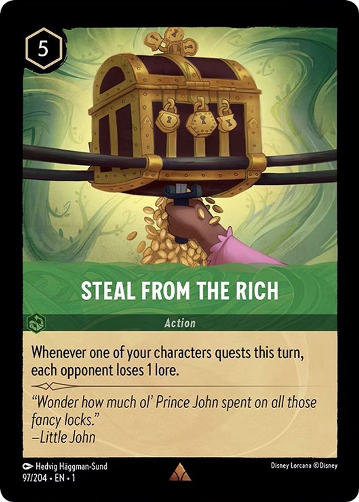 Steal From The Rich 97/204 Rare The First Chapter Lorcana Near Mint