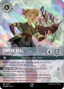 Tinker Bell - Giant Fairy (Enchanted) 216/204 The First Chapter Lorcana Holo NM