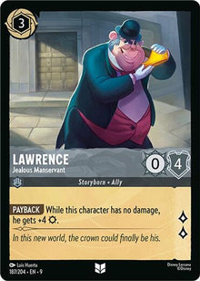 Lawrence - Jealous Manservant 187/204 Uncommon Fabled Lorcana Near Mint
