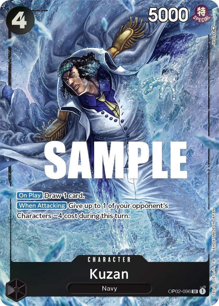 Kuzan (096) (Alternate Art) OP02-096 Super Rare Paramount War One Piece Foil NM