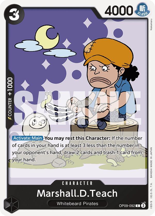 Marshall.D.Teach (092) OP09-092 Common Emperors in the New World One Piece NM