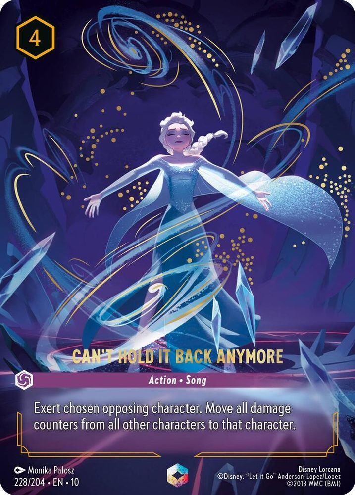 Can't Hold It Back Anymore (Enchanted) 228/204 Lorcana Holo NM