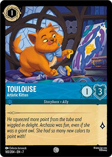 Toulouse - Artistic Kitten 165/204 Common Archazia's Island Lorcana Near Mint