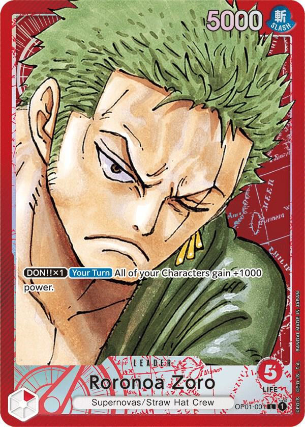 Roronoa Zoro (001) (Parallel) OP01-001 Leader Romance Dawn One Piece Foil NM