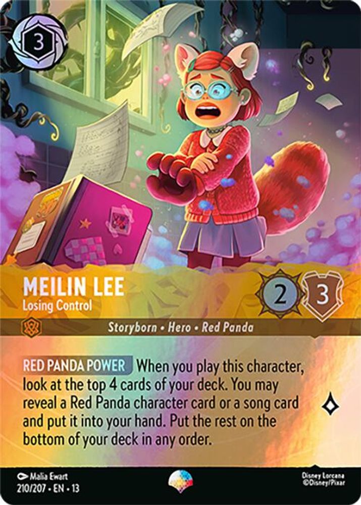 Meilin Lee - Losing Control (Epic) 210/204 Attack of the Vine! Lorcana Holo NM