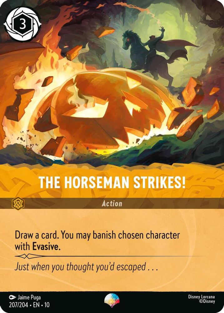 The Horseman Strikes! (Epic) 207/204 Epic Whispers in the Well Lorcana Holo NM