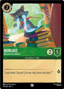 Berlioz - Mischievous Kitten 99/204 Common Archazia's Island Lorcana Near Mint