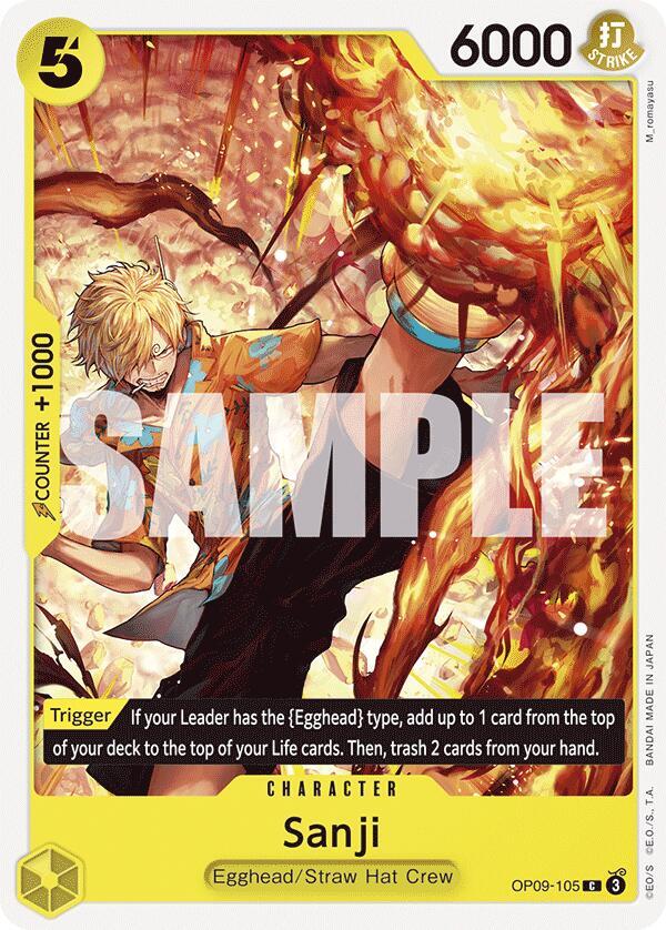Sanji (105) OP09-105 Common Emperors in the New World One Piece Near Mint