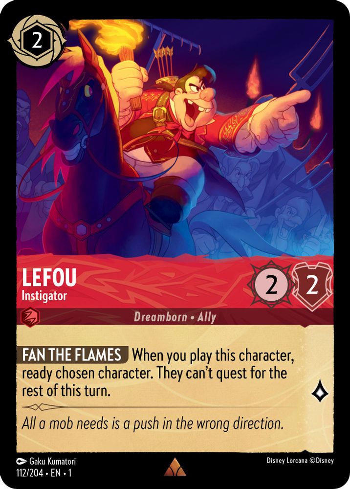 Lefou - Instigator 112/204 Rare The First Chapter Lorcana Near Mint