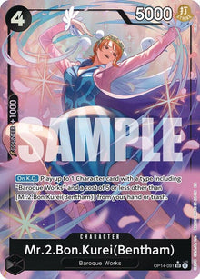 Mr.2.Bon.Kurei (Bentham) (Alternate Art) OP14-091 The Azure Sea's Seven One Piece Foil NM