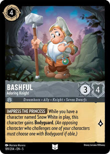 Bashful - Adoring Knight 189/204 Uncommon Shimmering Skies Lorcana Near Mint