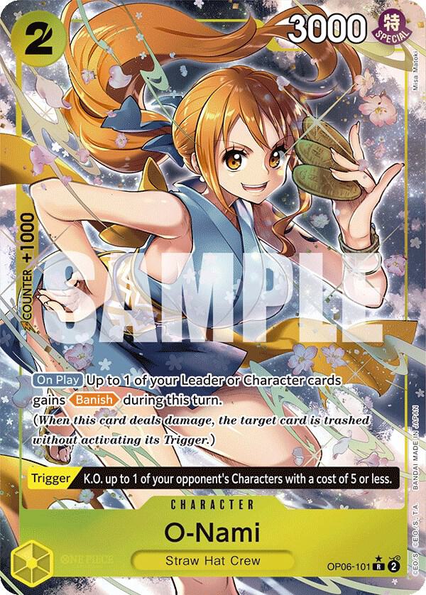 O-Nami (Alternate Art) OP06-101 Rare Wings of the Captain One Piece Foil NM